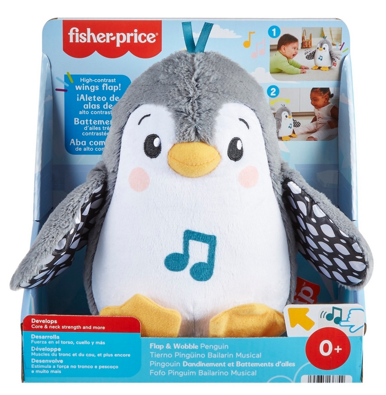 Fisher-Price Hudobná hojdacia hračka Tučniak pre bábätká HNC10
